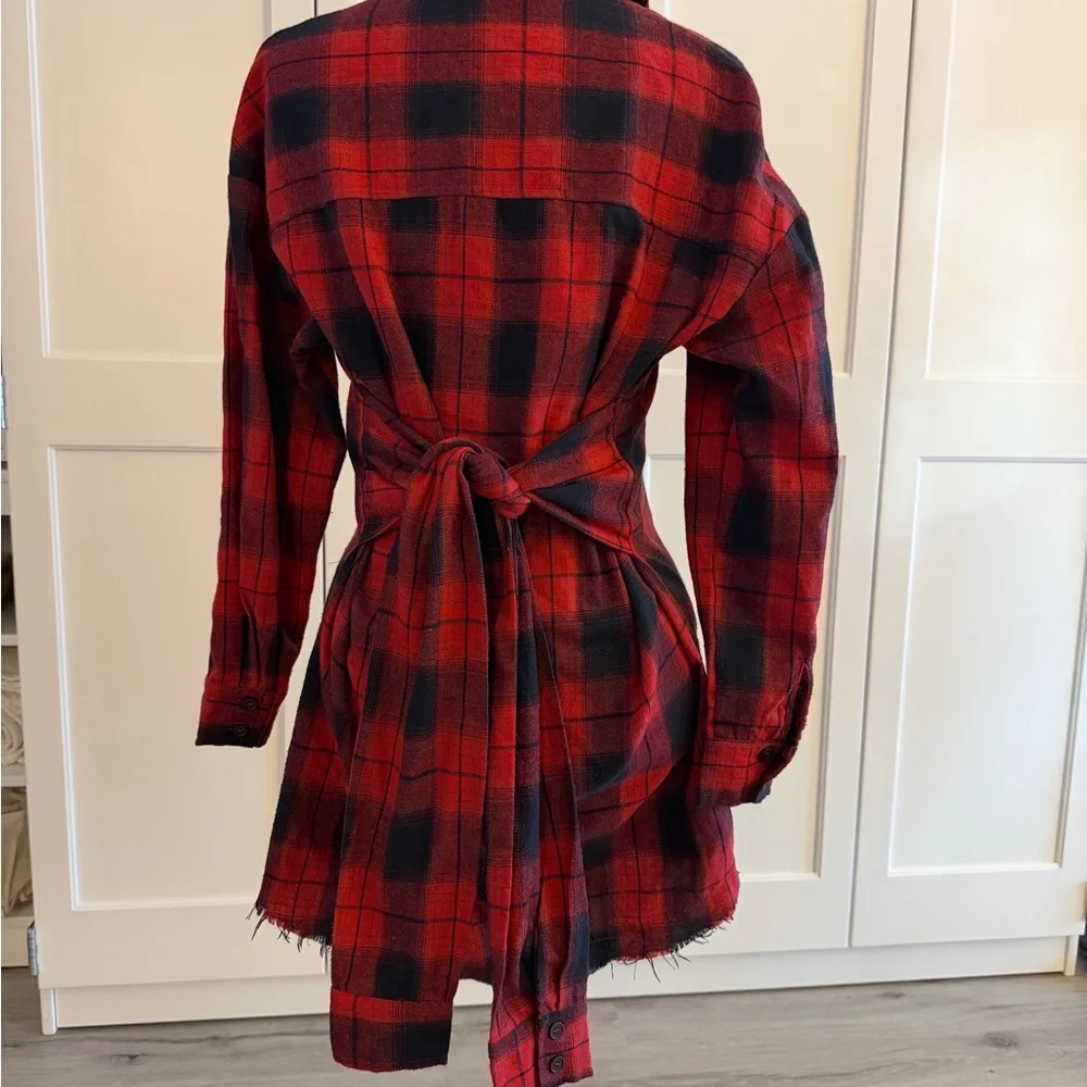 Vici Red and Black Plaid Dress - Picture 2 of 8